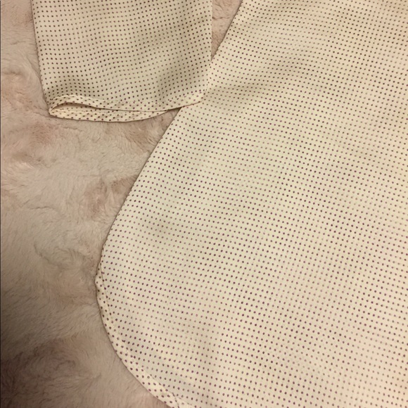 Banana Republic Silky Polka Dot Blouse w/Back Ties - Picture 7 of 8